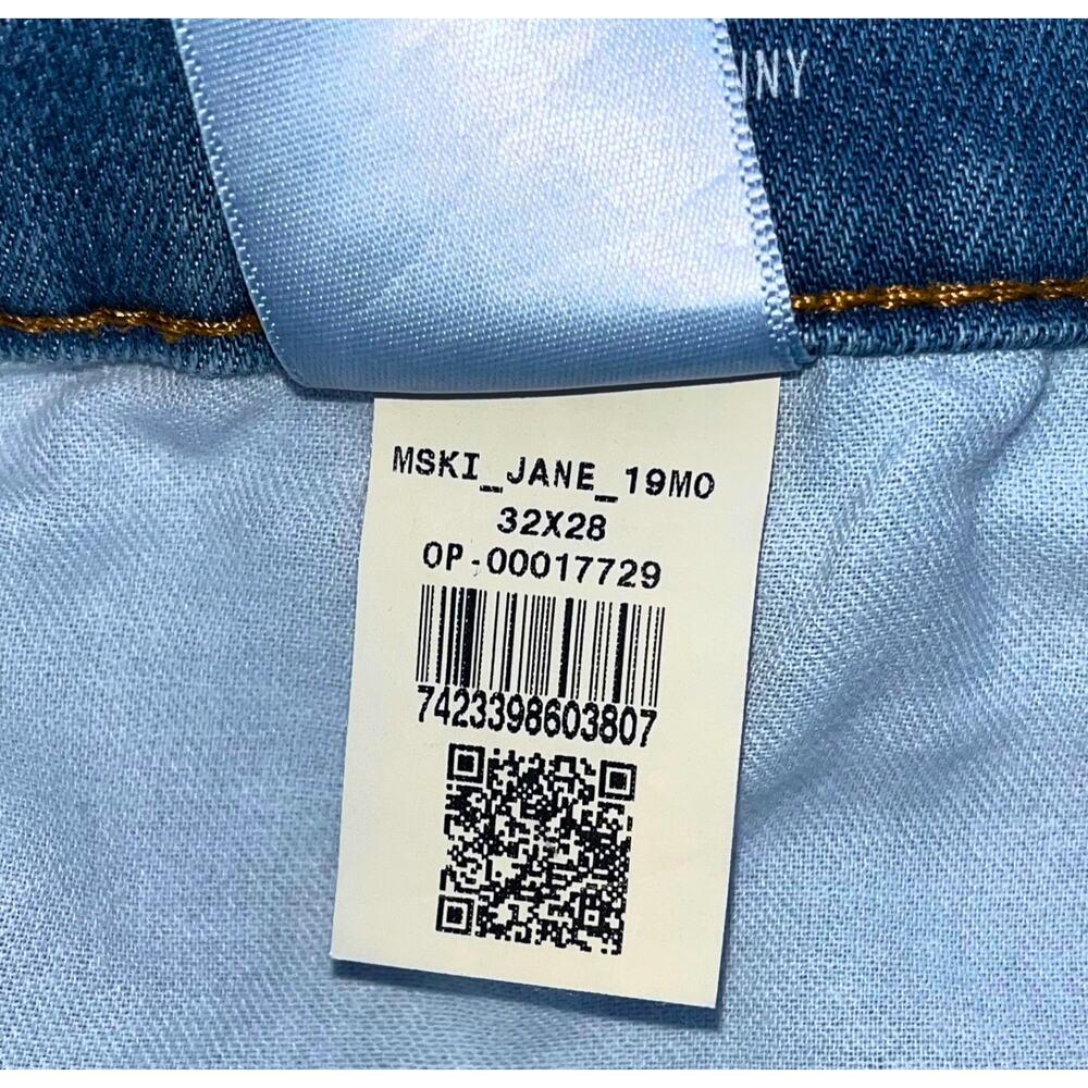 Mott & Bow Jane Mid Rise Skinny Jeans Women’s 32x28 Light Blue Stretch Denim - Picture 8 of 11